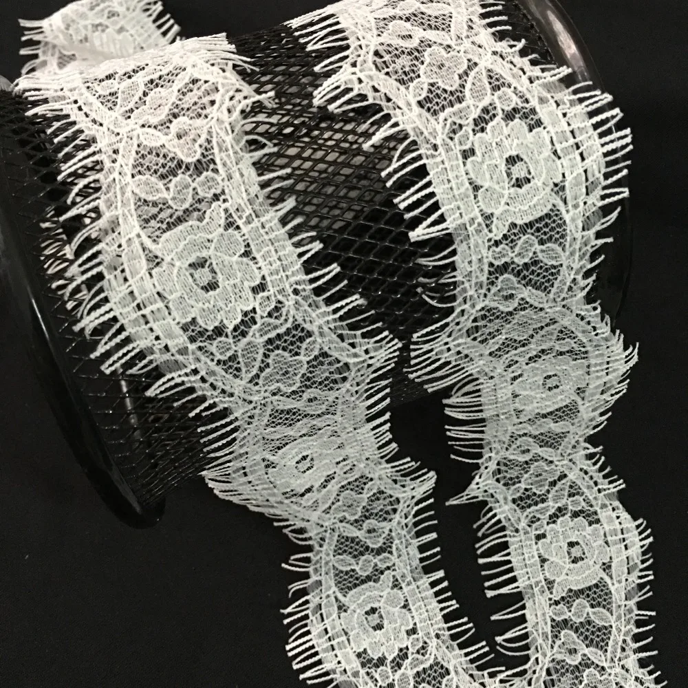 

4CM small lace trim 15 meters/lot off white&black available 3 meters/piece Eyelash lace trimming DIY lace Cheap!!