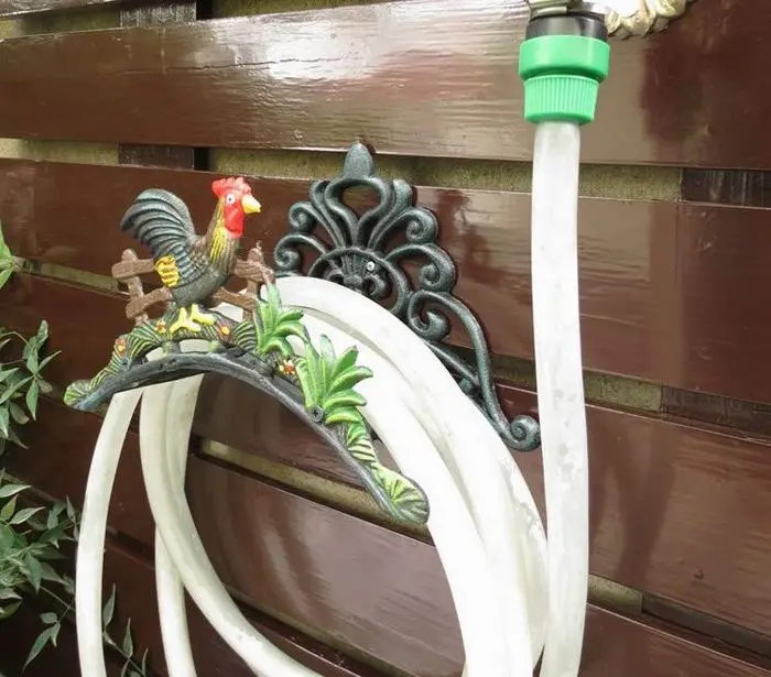 Water Hose Holder for Garden and Cottage Country Cock Wall Mounted Cast