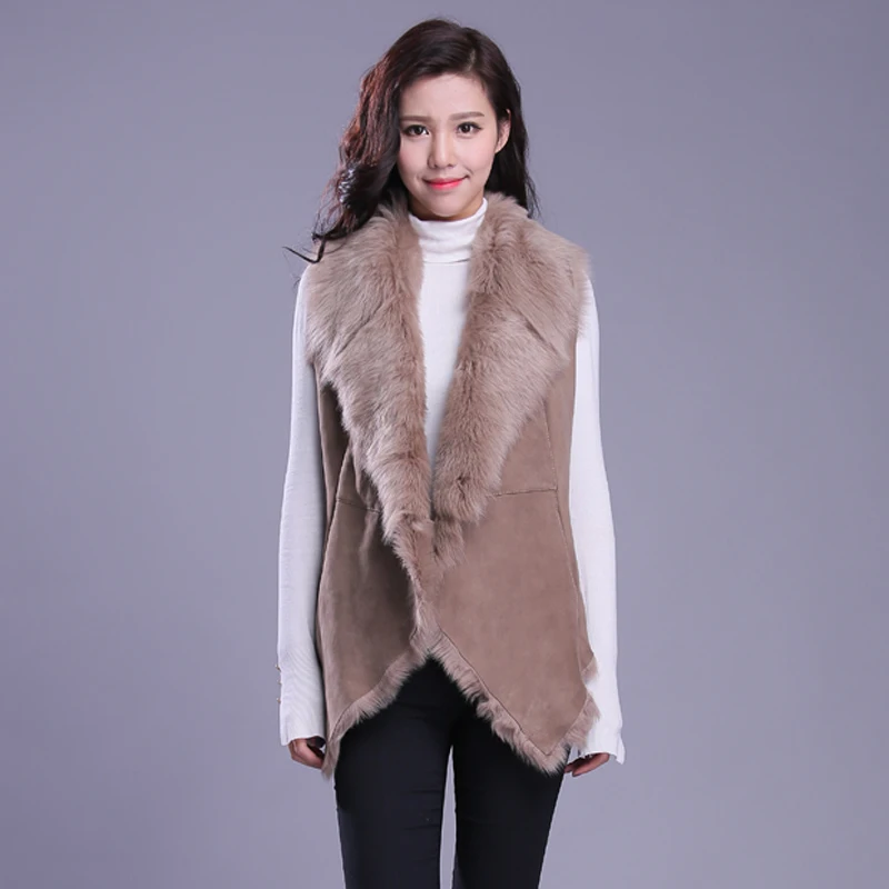 Меховая жилетка женская короткая куртка меховое пальто Тоскана шерстяная Верхняя одежда TJ004