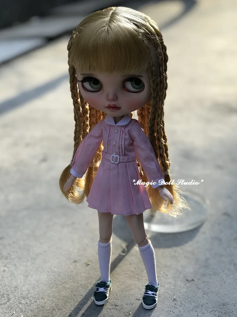 [MG670] Новинка бесплатная доставка платье для куклы neoblythe # плиссированное с