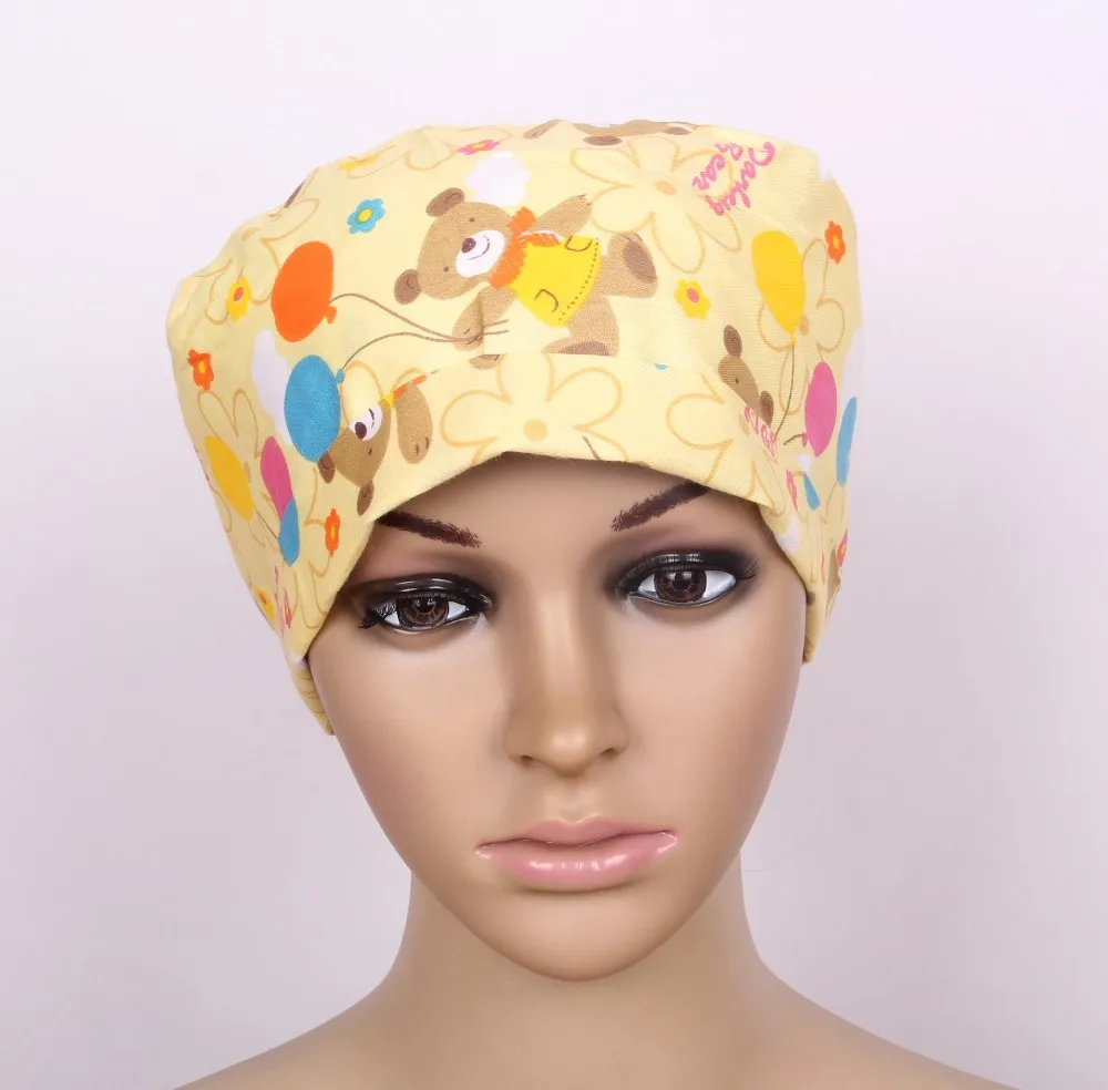yellow scrub cap