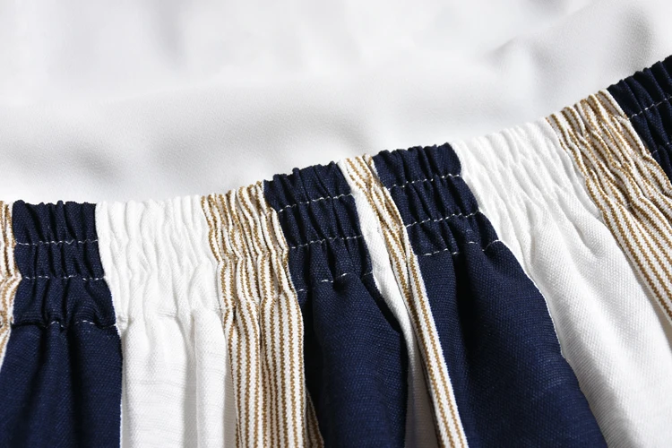 Europe Style Summer 2 Pcs Sets Women Flare Sleeve Ruffles Lace Up Blouses Shirts Tops And Stripped Print Pants Suit Set NS154 Europe Style Summer 2 Pcs Sets Women Flare Sleeve Ruffles Lace Up Blouses Shirts Tops And Stripped Print Pants Suit Set NS154