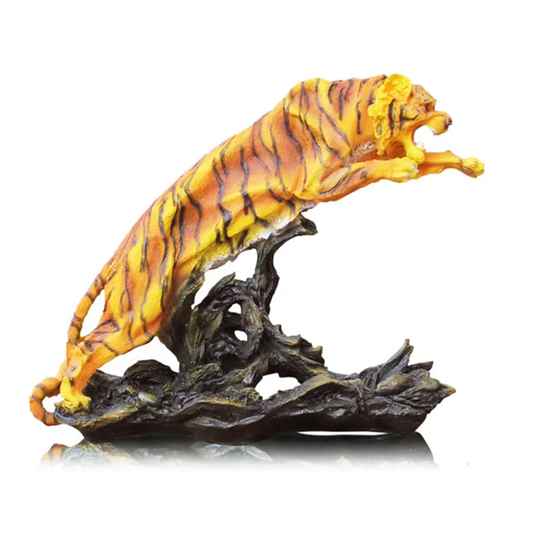 

Feng Shui Tiger Figurine Simulation Animal Art Sculpture Statues Resin Crafts Home Decoration Accessories 13 Inch R557