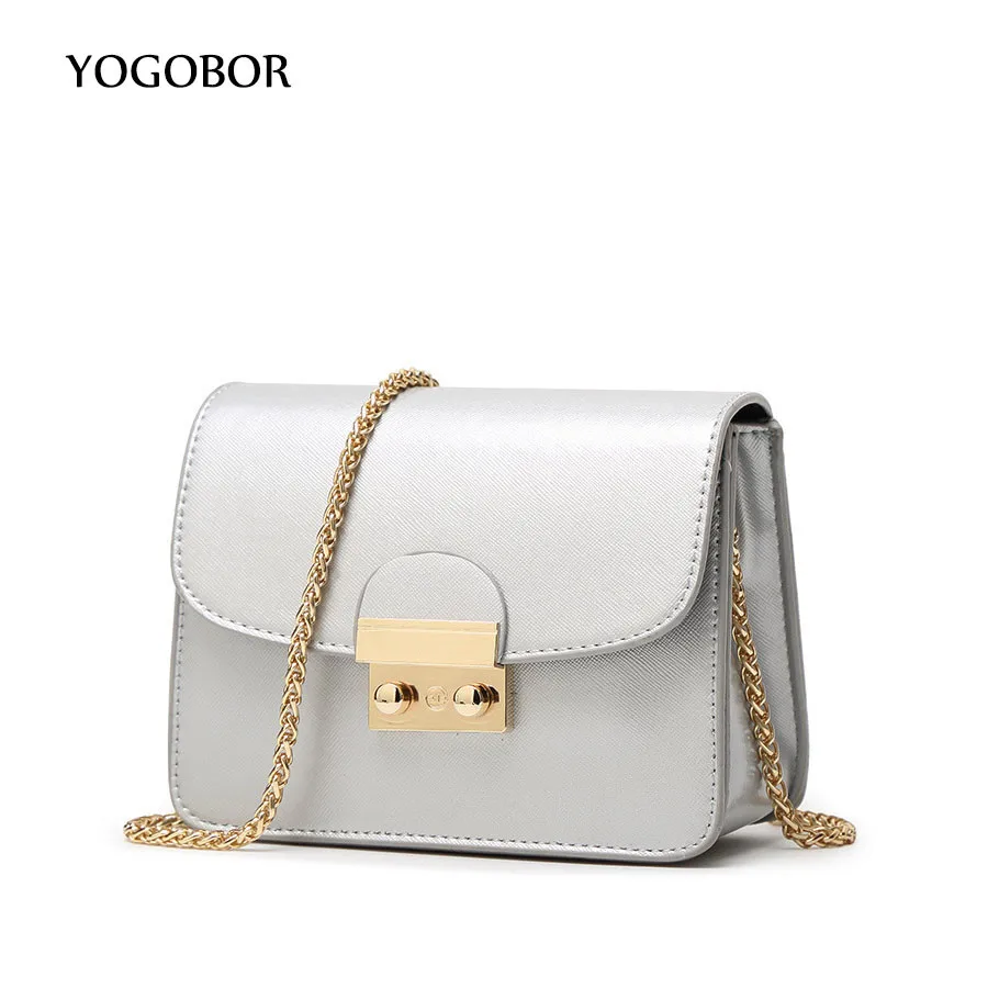 Famous designer brand bags women leather handbags Chain Solid Shoulder Bag mini bags Woman Messenger Bag