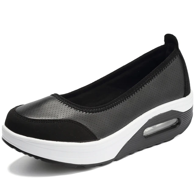 Women's Platform Walking Shoes Air Sole Dmx Sports shoes Slip On Hard