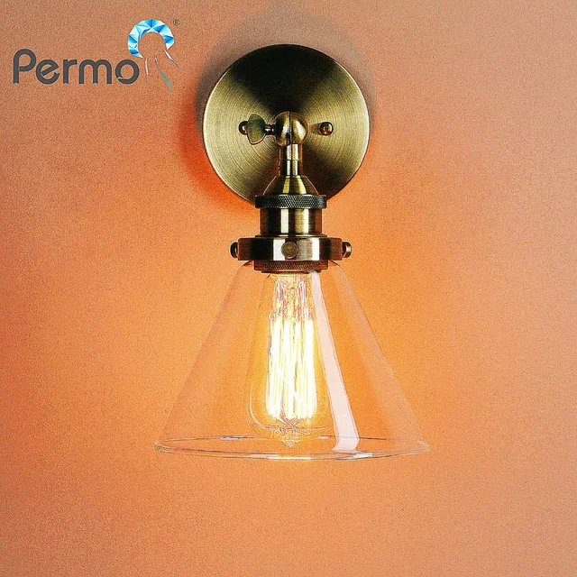 Permotriassischen Moderne metall wand lampe Antike Trichter Glas ... Permotriassischen Moderne metall wand lampe Antike Trichter Glas ...