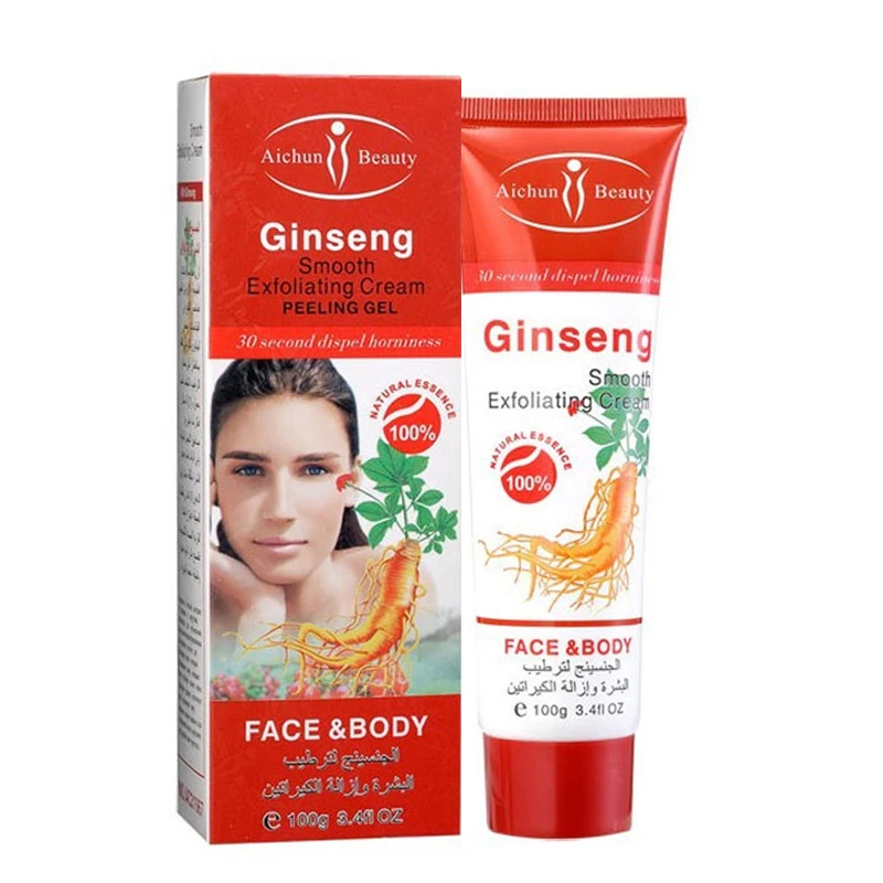 

Ginseng Face Scrub Peeling Facial Exfoliating Gel Body Exfoliator Deep Cleansing Hornies Removor Skin Care Whitening Moist 100g