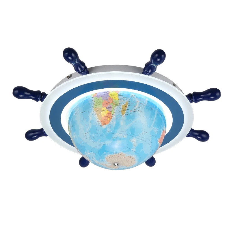 

Children's room ceiling lamp creative simple modern led bedroom lamp boys and girls Mediterranean room rudder lamps