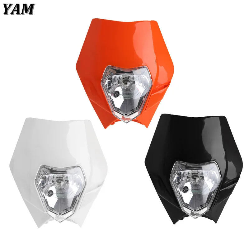 

Motorcycle Bike Motocross Universal Headlight BA20D Bulb For KTM SMR Headlamp
