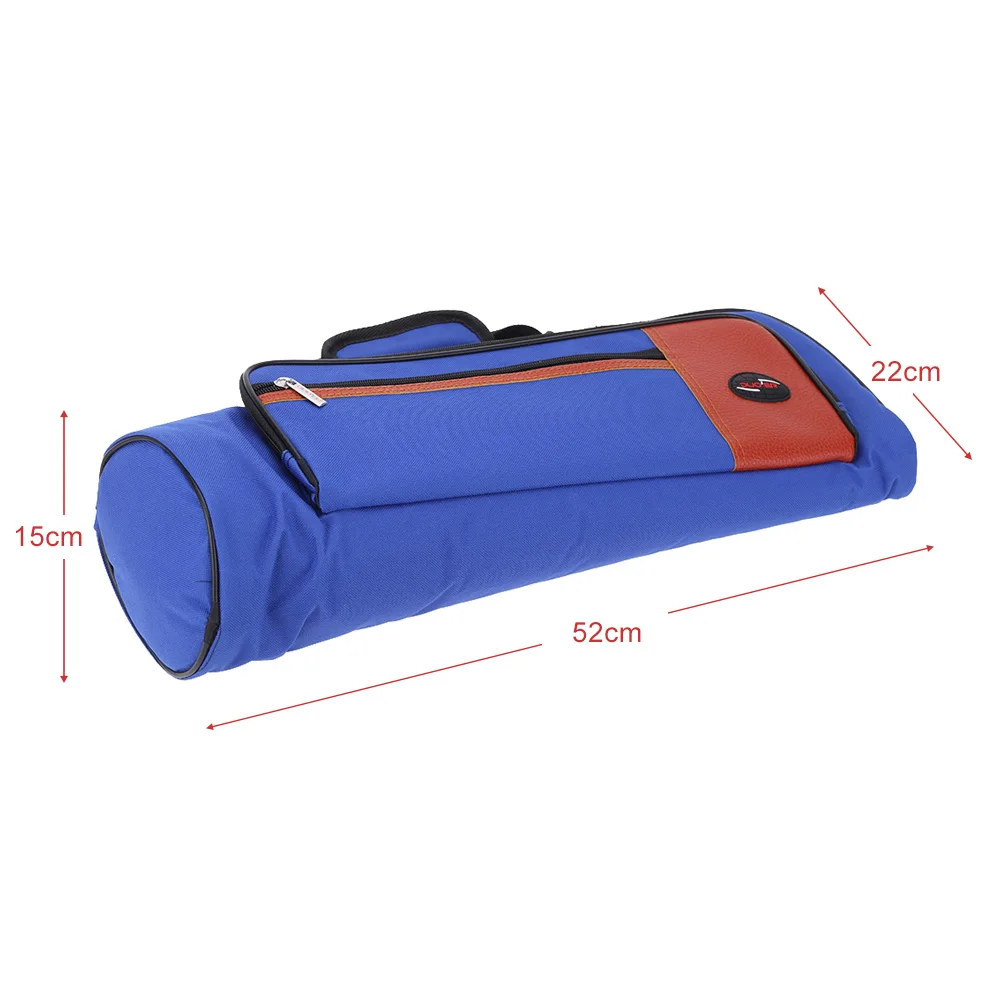 High Quality 600D Oxford Bag Case for Trumpet with Adjustable Shoulder Strap Pocket 15mm Thicken Padded Foam