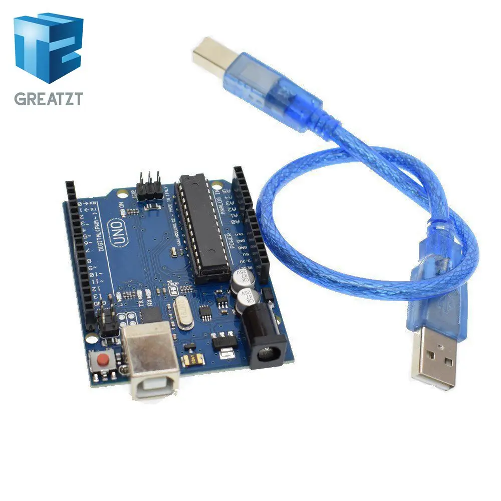 Greatzt 1 Набор uno r3 MEGA328P ATMEGA16U2 (с логотипом) для arduino совместимый + USB кабель|development