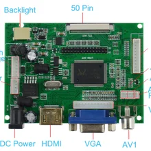 ЖК дисплей Sceen дисплей ttl LVDS привод плата HDMI VGA 2AV 50PIN для AT070TN90 92 94 автоматически VS-TY2662-V1 контроллер пластины