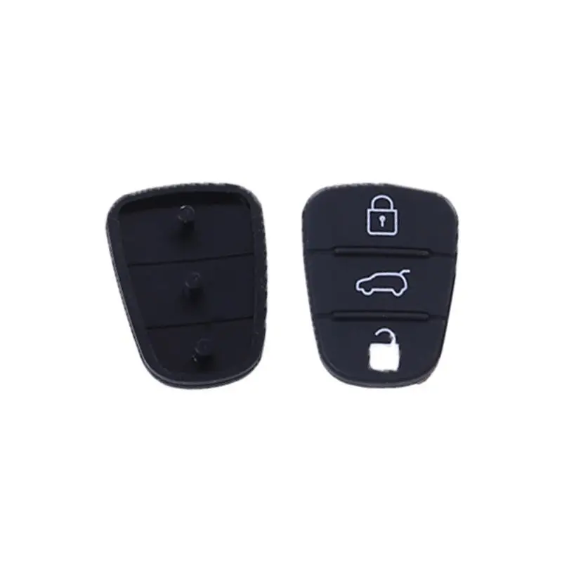 

2Pcs 3 Button Remote Key Fob Case Rubber Pad For Hyundai I10 I20 I30 Flip Key Key Shell Case For Car