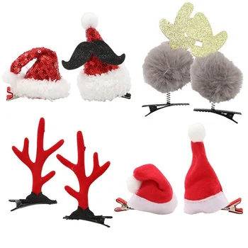 

Christmas ornament headdress cute super cute hair adult children gift plush antler hair card holiday supplies