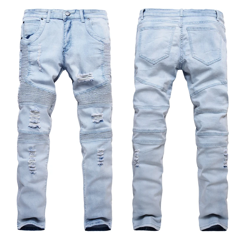 09 SharkPrint skinny jeans men clothes 1801