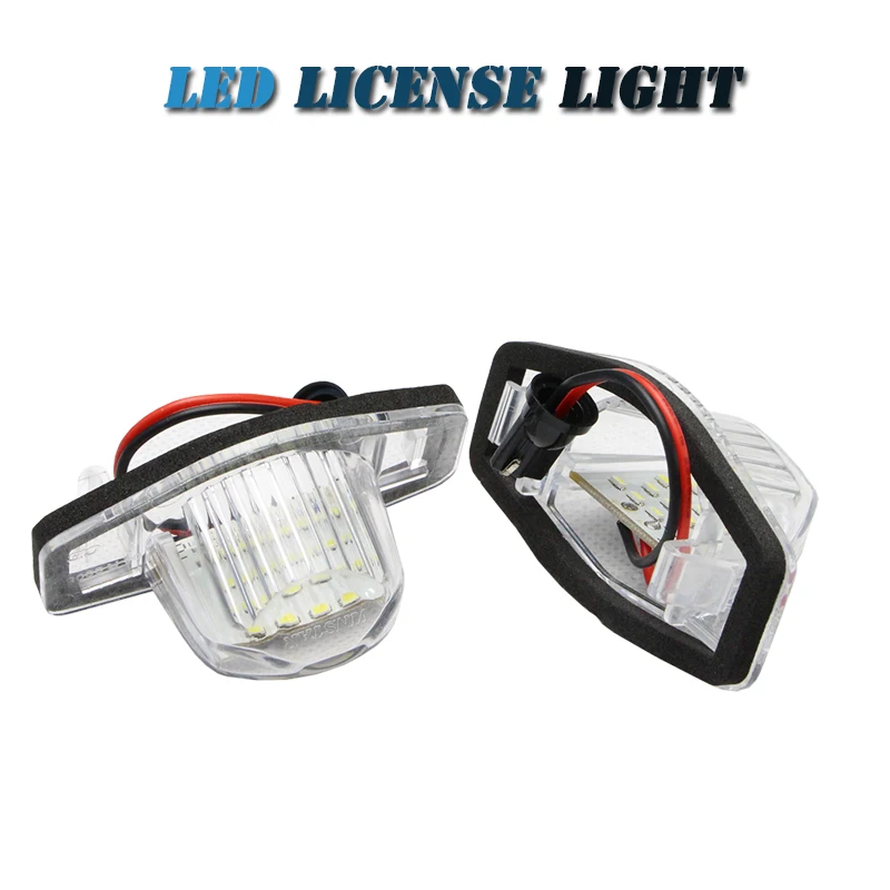 

18SMD Xenon White Rear Registration Number Plate Lamp License Plate Lights For Honda JAZZ Odyssey Stream Insight Logo CRV FRV