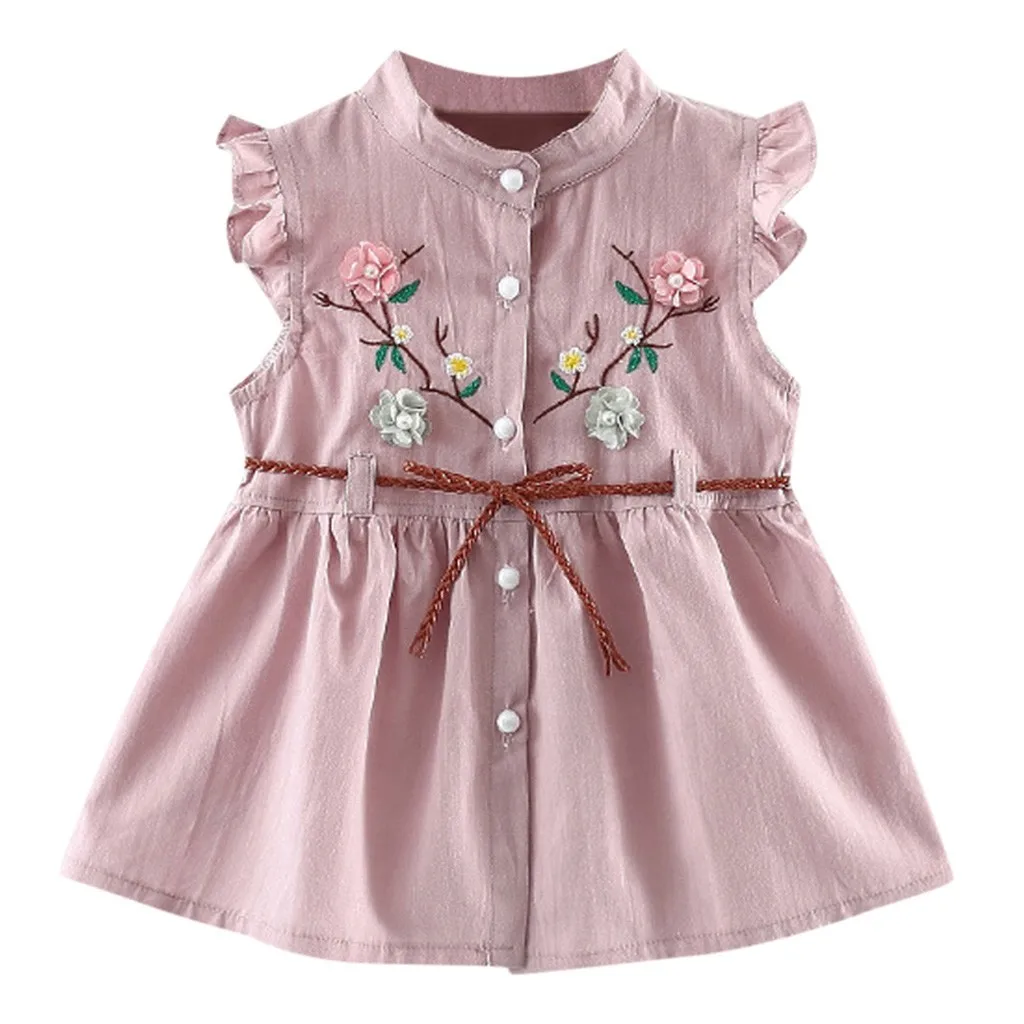 

Baby Girl dress Summer Dresses For Girl Princess infant Toddler embroidery Clothes Party wedding birthday Dress vestidos bebes 4