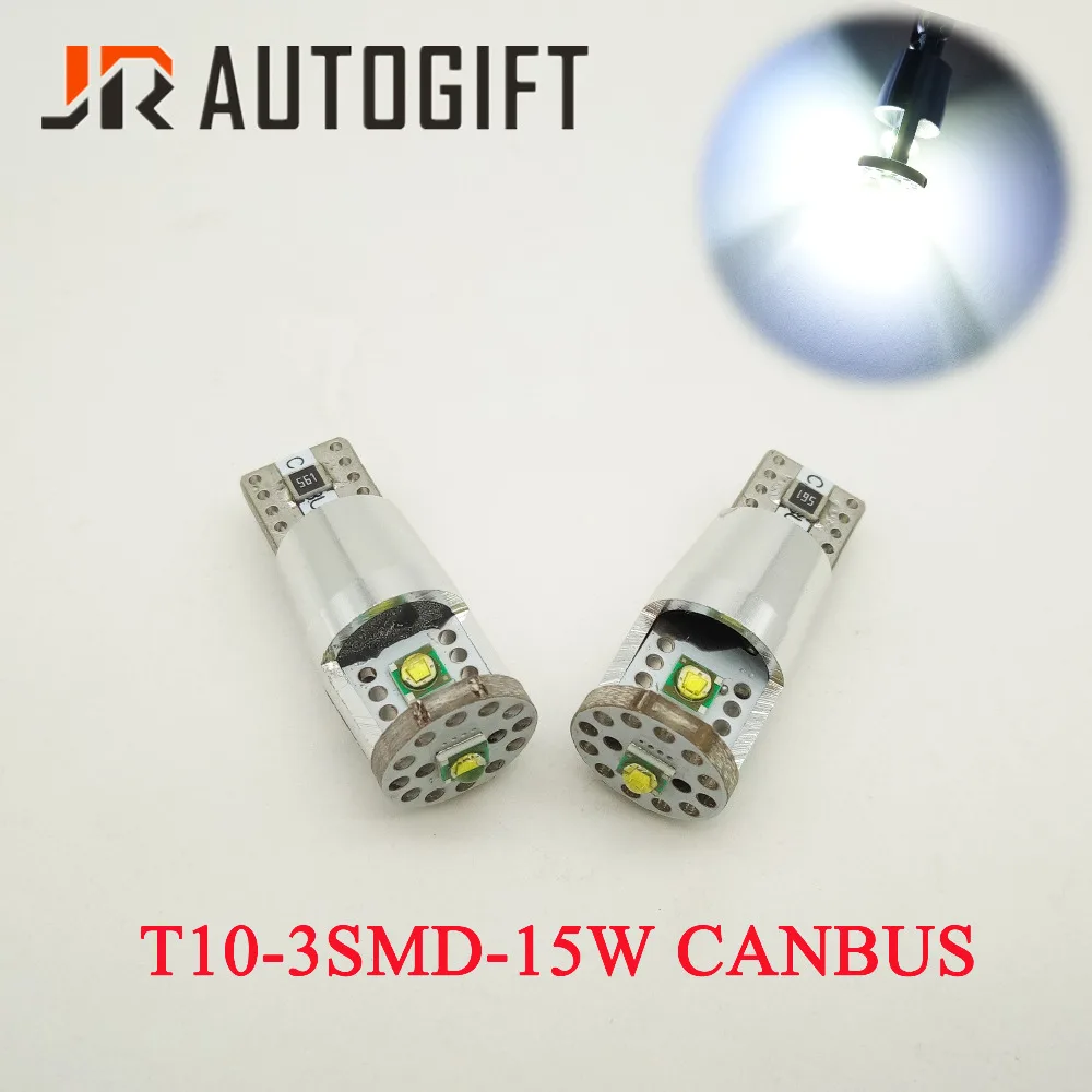 

2 шт., автомобисветодиодный светодиодные лампы Canbus T10 3SMD 15 Вт 12 В 12 В