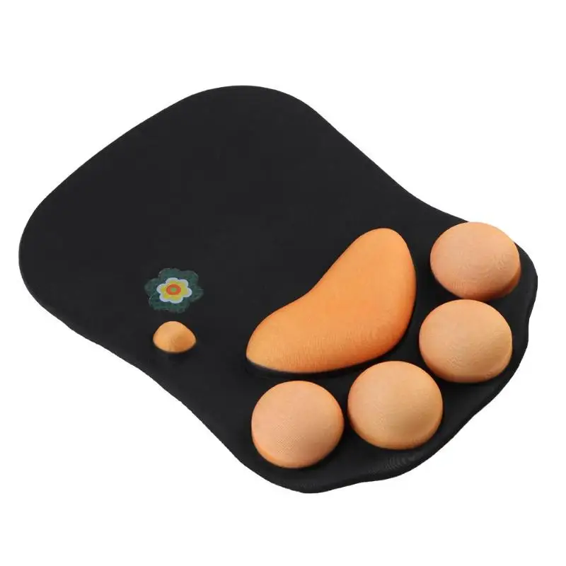 

ALLOYSEED Comfortable Soft Silicone Cute 3D Cat Paw Mouse Pad Cushion Memory Foam Wrist Rest for Laptop Computer Mousepad