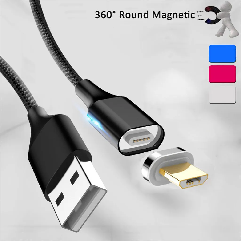 2.4A Магнитный Micro USB кабель для зарядки с адаптером зарядное устройство Android samsung не