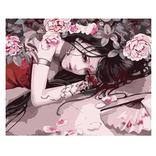 Лепесток beauty.40x50cm, живопись по номерам, DIY, настенное искусство, украшение гостиной, пейзаж, фигура, животное, цветок, мультфильм