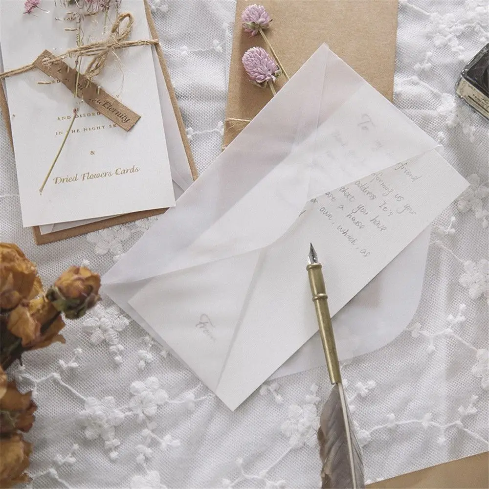 Ретро крафт-бумага с сухим цветком конверт ручной работы Письмо бумага поздравительная открытка свадебные приглашения конверты открытка на день рождения