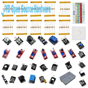

Raspberry Pi 3 Sensor Kit Temperature Humidity Magnetic Laser Sensors LED Resistance Resistor kit for Arduino with Retail Box
