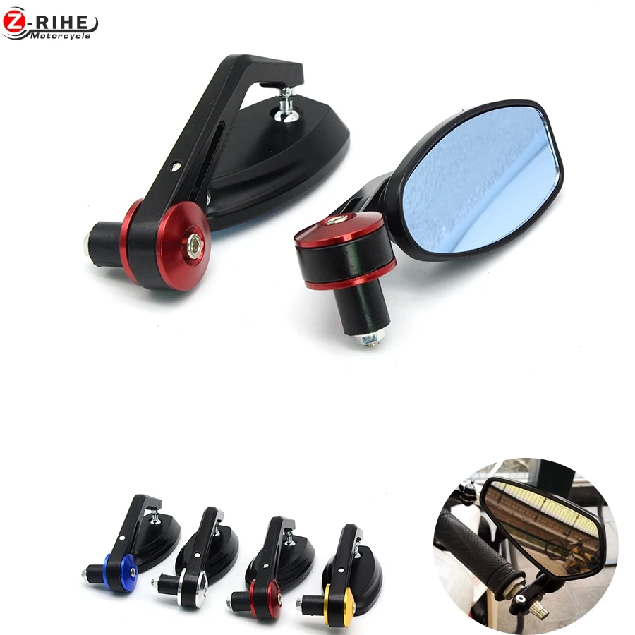 7 8 22mm handle bar Universal Pair Motorcycle Rearview Mirror Handle bar End Side Mirrors For