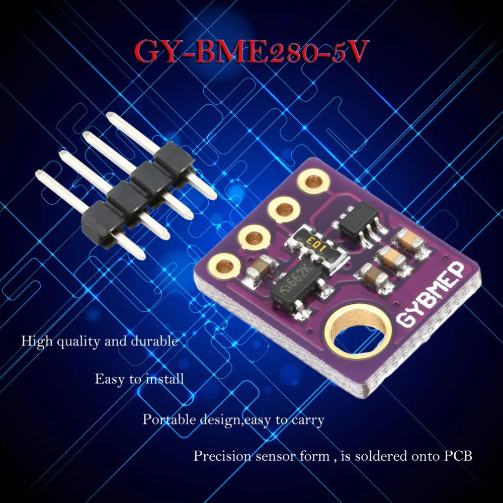 GY-BME280-5V цифровой Сенсор SPI I2C влажности Температура и барометрическое давление Давление Сенсор модуль 1,8-5 V DC высокой точности