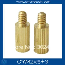 Free shipping M2*5+3mm cctv camera isolation column 100pcs/lot Monitoring Copper Cylinder Round Screw