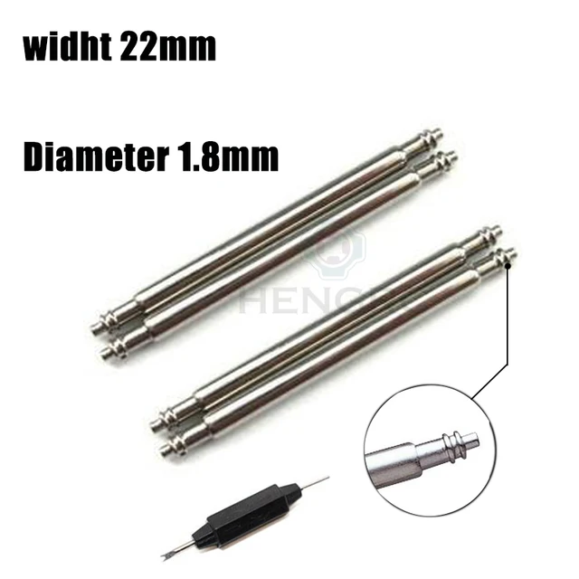Watch Band Strap Accessories Stainless Steel Spring Bar 4pcs Silver Metal Watchbands Repair Tool 16-28mm Strap Link Pin 22mm