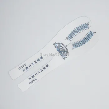 

Promotion 10pc Eyelash styling ruler measuring ruler eyelash curling eyelash symmetrical positioning ruler tattoo ruler Supplies