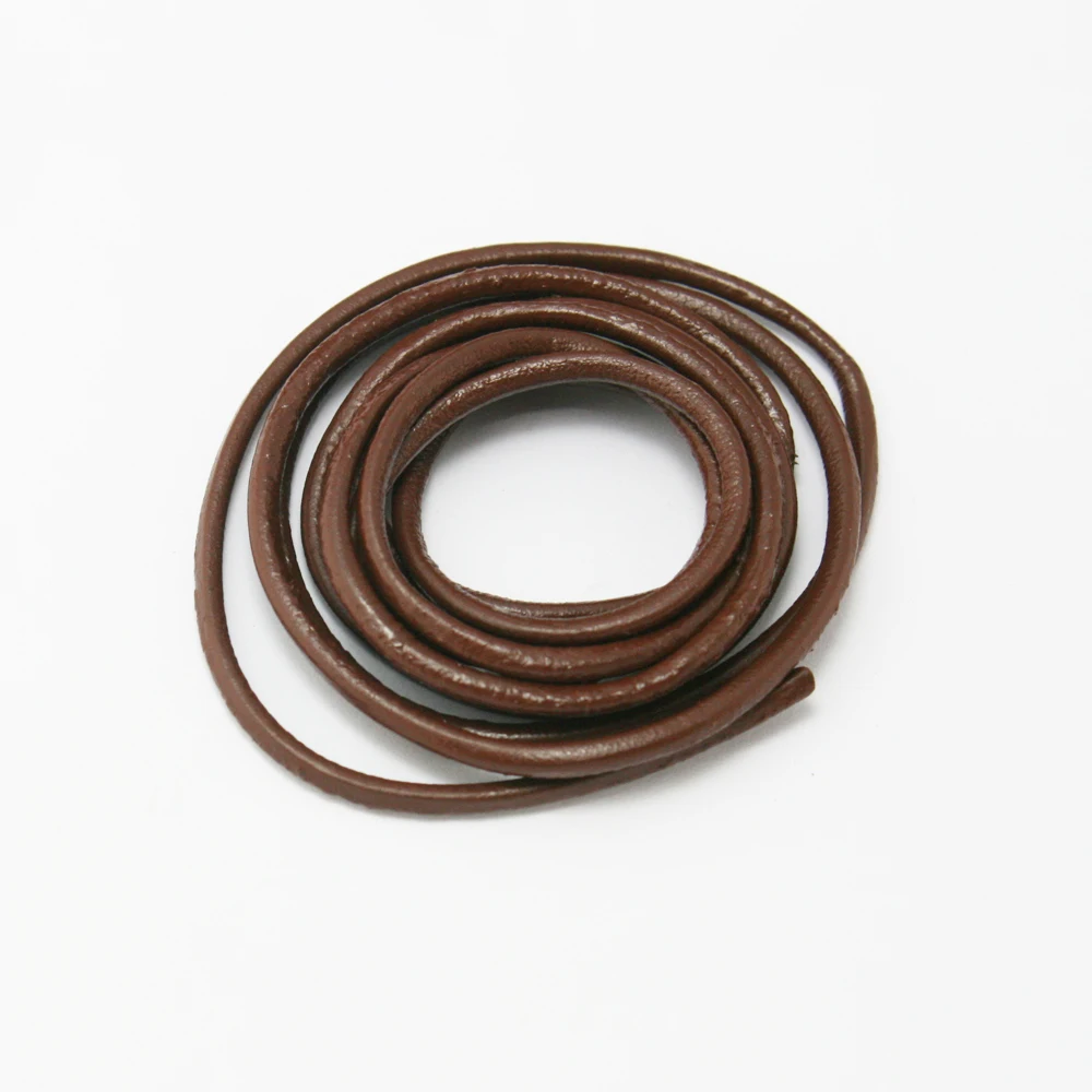 Factory Price 2MM Genuine Leather Cord 1m/lot Brown Wire/Thread/Strin