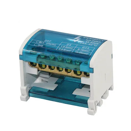 

Cabinet Copper junction Terminal block box 2*7 overcurrent 125A bus enclosure 66*45*51mm