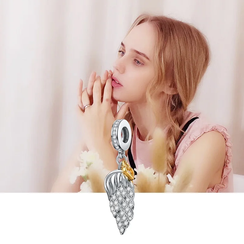 DALARAN серебряный кулон в виде крыльев Любви 925 пробы Серебряная мечта серия гламура Женский Дикий браслет DIY Аксессуары