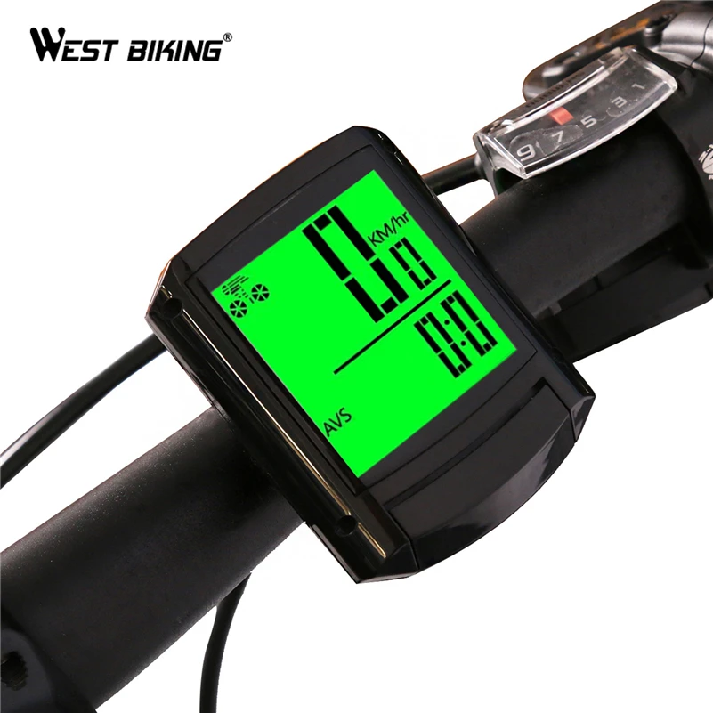 

WEST BIKING Bicycle Computer Wireless Bike Speedometer Cycling Bike Odometer 2 inch LCD Screen Velocimetro Bike Ciclocomputador