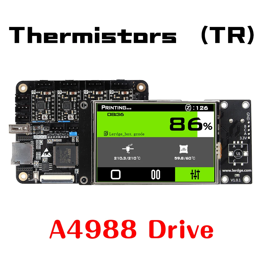 LERDGE-X 3D طابعة المراقب المجلس ل Reprap 3d طابعة اللوحة مع الذراع 32Bit اللوحة التحكم مع 3.5 \