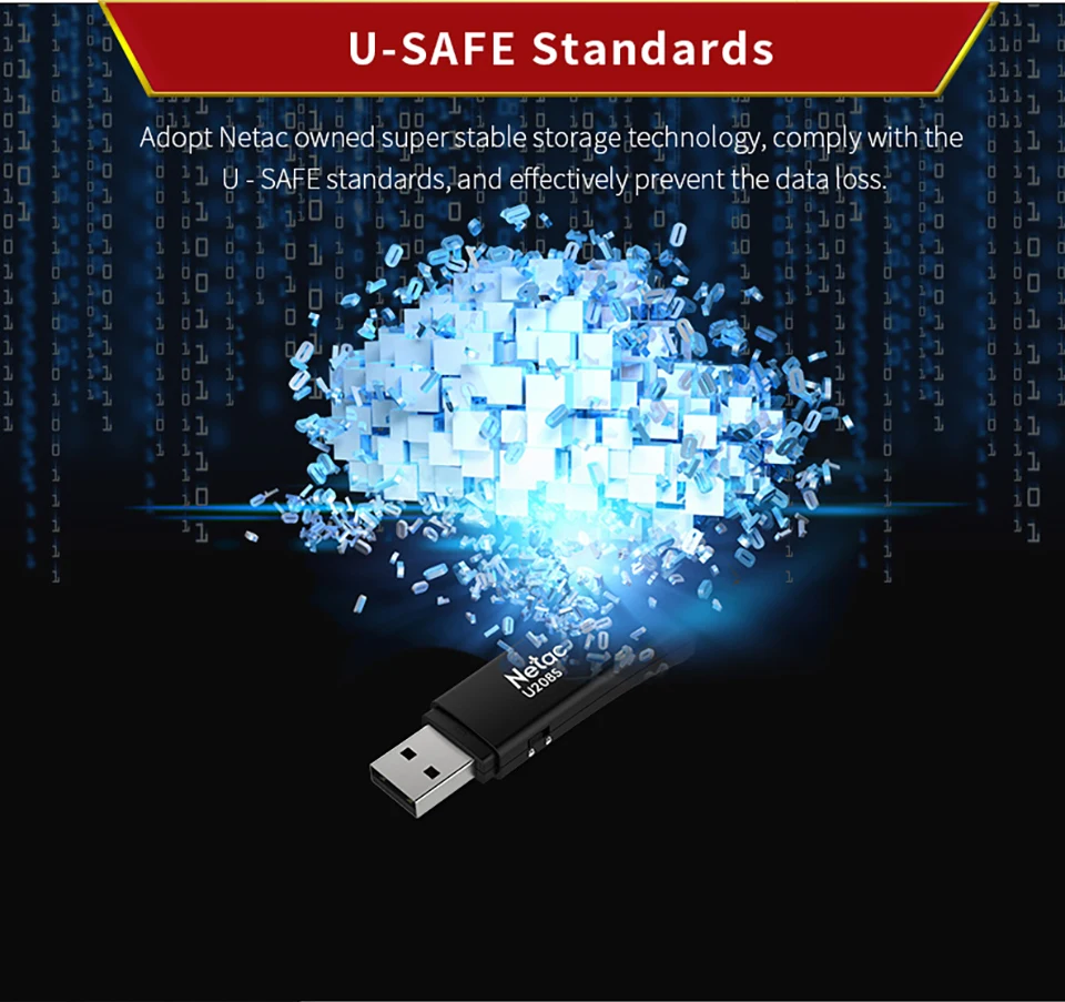 Netac U208S защита от записи USB флеш-накопитель зашифрованный антивирусный USB 2,0 флеш-накопитель 8G 16G 32G черный пластиковый карта памяти