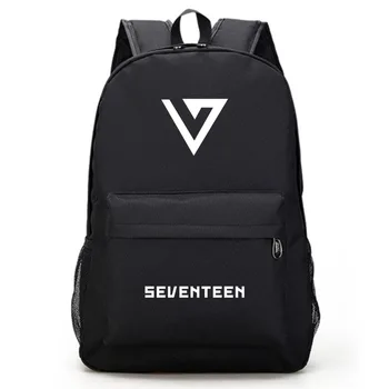

Seventeen 17 Korean Stars Black Backpack Bag School Book Bags Laptop Boys Girls Back To School Gift Casual