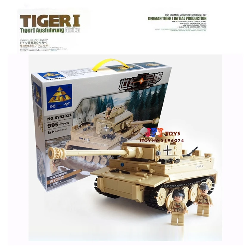 

Kazi 82011 Century Military figures King Tiger Tank Cannon Panzerkampfwagen VI Ausf. E Building Blocks Bricks toys speelgoed