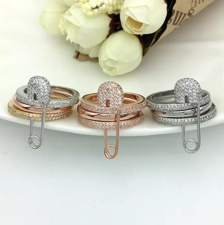 

fashion 2018 size 5 6 7 8 Stacking Ring Set Including 3Pcs Round circle Rings Inlaid CZ Stone Classic Fashion Women Jewelry