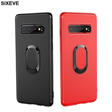 Роскошный Магнитный вращающийся кронштейн Мягкий силиконовый чехол ТПУ для samsung Galaxy S8 S9 Plus samsung S10 Lite Plus S10E чехол для сотового телефона