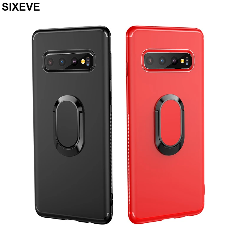 

Luxury Magnetic rotating bracket Soft TPU Silicon Case For Samsung Galaxy S8 S9 Plus Samsung S10 Lite Plus S10E Cell Phone Cover