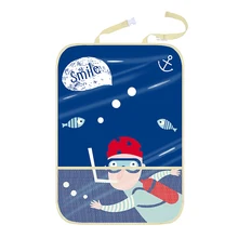 Car Cartoon Anti-Child-Kick Pad Multifunctional Seat Organizer Storage Bag Stowing Tidying Interior Accessories Supplies Product