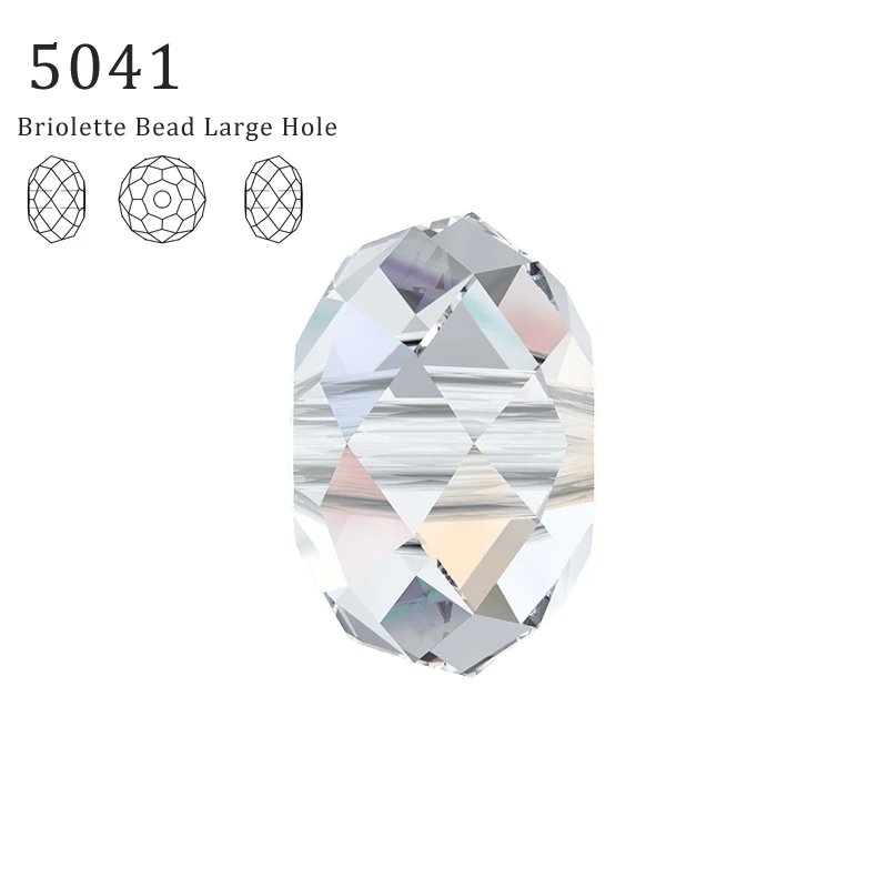 (1 шт.) 100% оригинальный кристалл Swarovski 5041 бусины Briolette (большое отверстие) Стразы