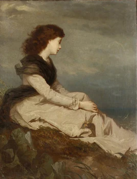 

Artist hand painted oil painting on canvas : Perfect and Charm Art, Sweet Women