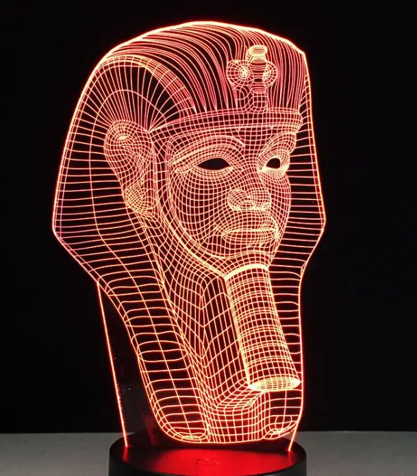 Древние магниты в египетском стиле 3D лампа светодиодный ночник Иллюзия 7 цвета меняются рождественские игрушки подарок USB свет друзья подарок домашний декор Прямая поставка - Испускаемый цвет: Type 3