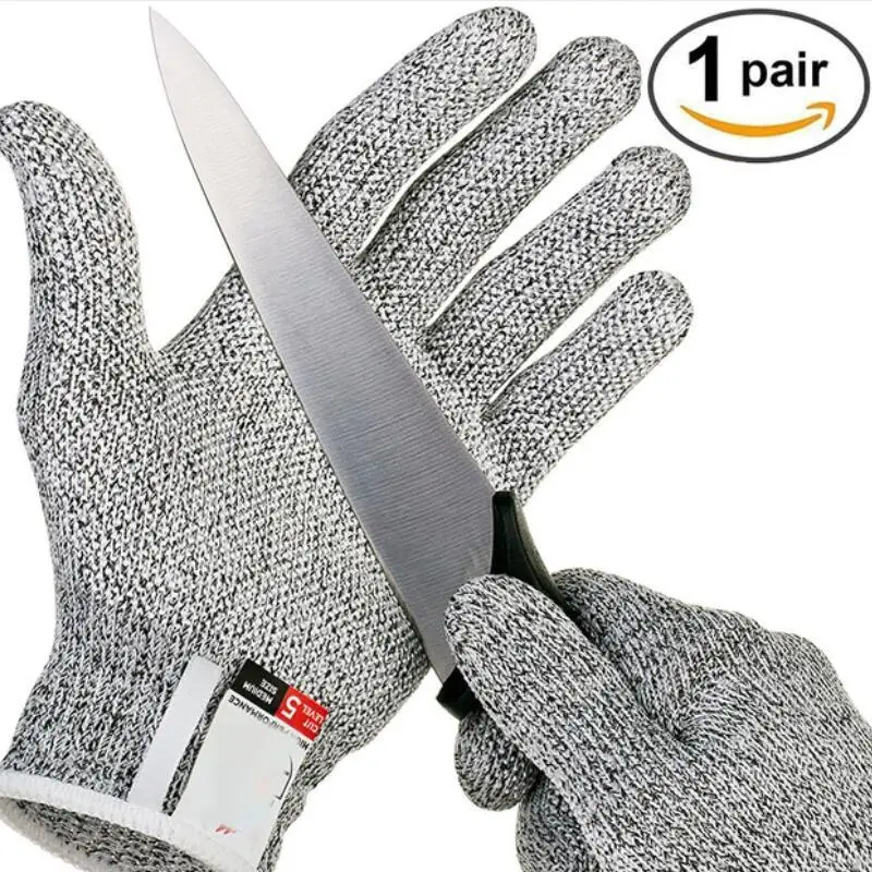 

Anti-cut Gloves Safety Cut Proof Stab Resistant Stainless Steel Wire Metal Mesh Level 5 Protection Safety Kitchen Cuts Gloves