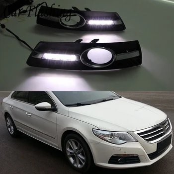 

Car Flashing 1 set driving DRL Daytime Running Light Daylight fog lamp cover LED For Volkswagen Passat CC 2010 2011 2012 2013