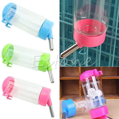 

E74 New 1Pc Dog Bird Hanging Bottle Auto Feeder Pet Rabbit Water Dispenser 500ml